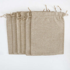6pcs Burlap Vegetable Bags Drawstring Pouches
