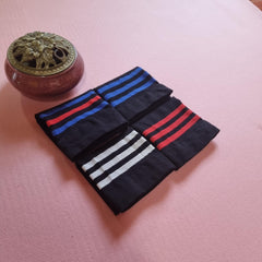 4 Pairs Striped Crew Socks Women's Stockings