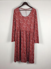 Random Ditsy Floral Print Round Neck Plus Size Tee Dress