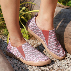 Women's Braided Canvas Slip On Flat Shoes Lightweight Casual Outdoor Travel