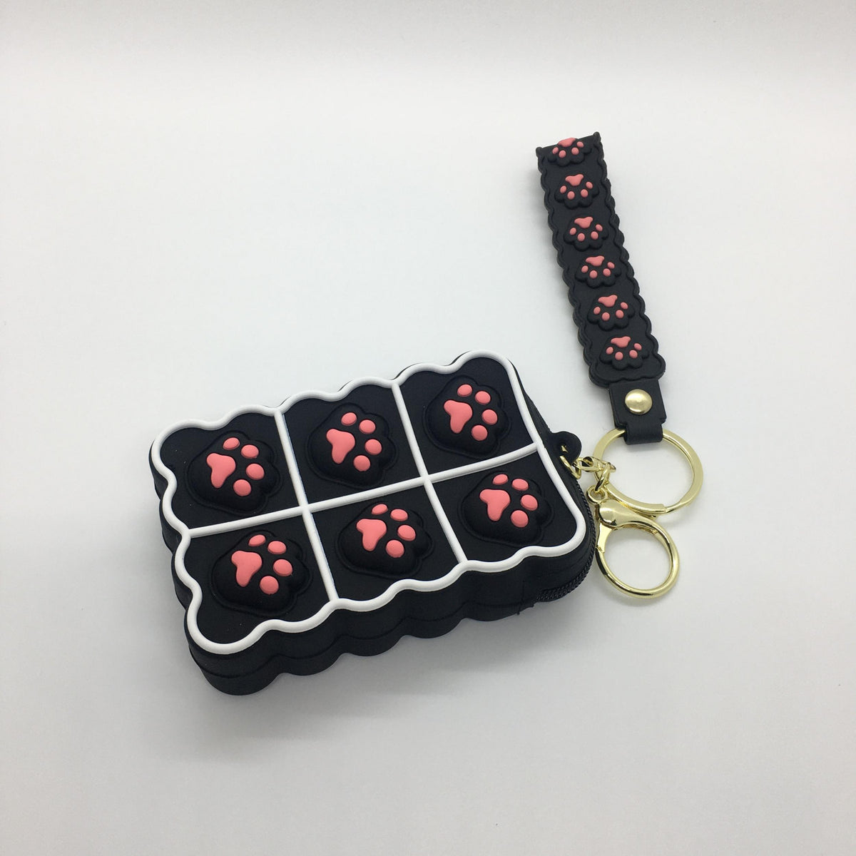 Cartoon Cat Palm Coin Purse Keychain For Girls