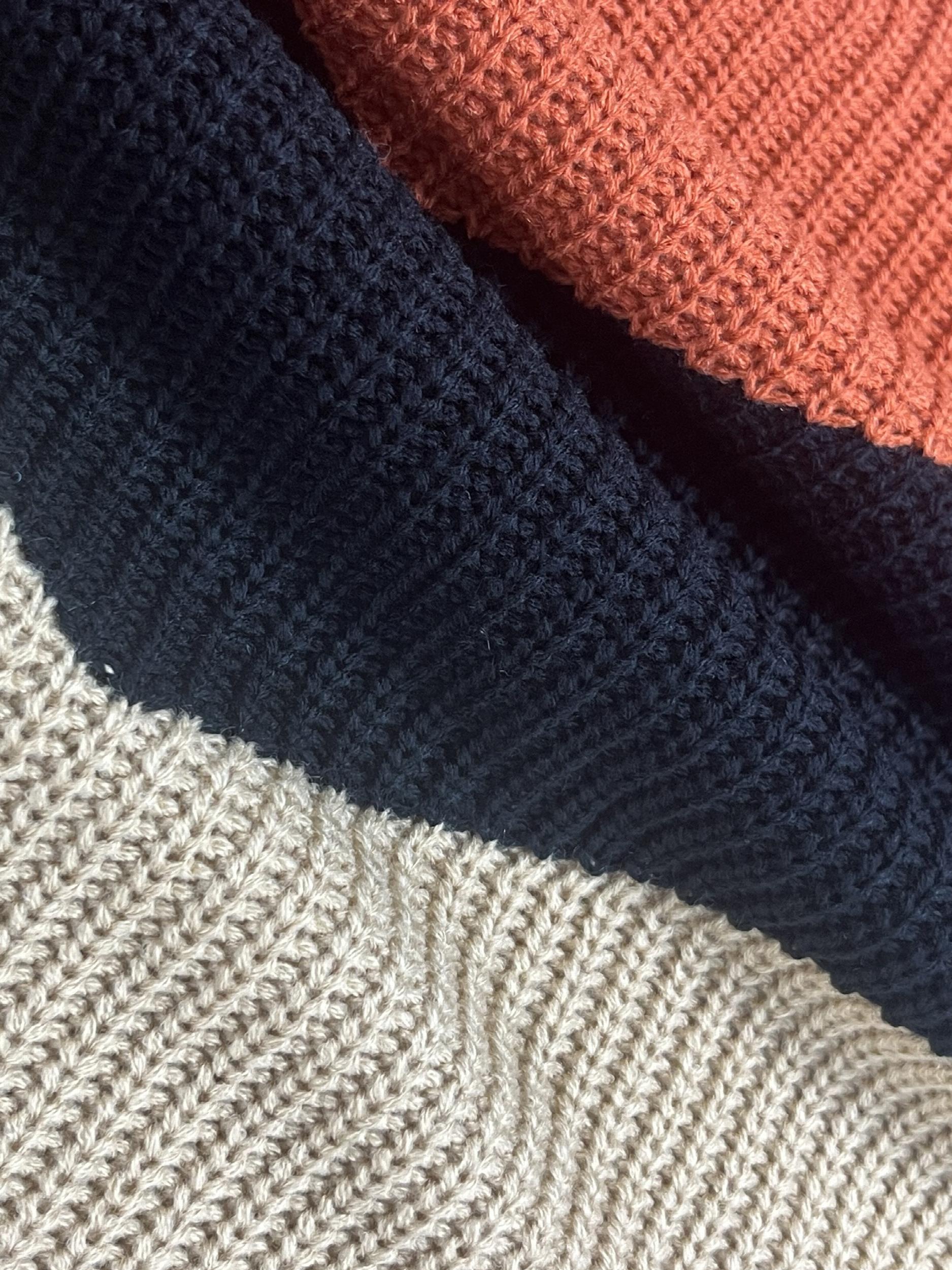  Colorblock V Neck Sweater