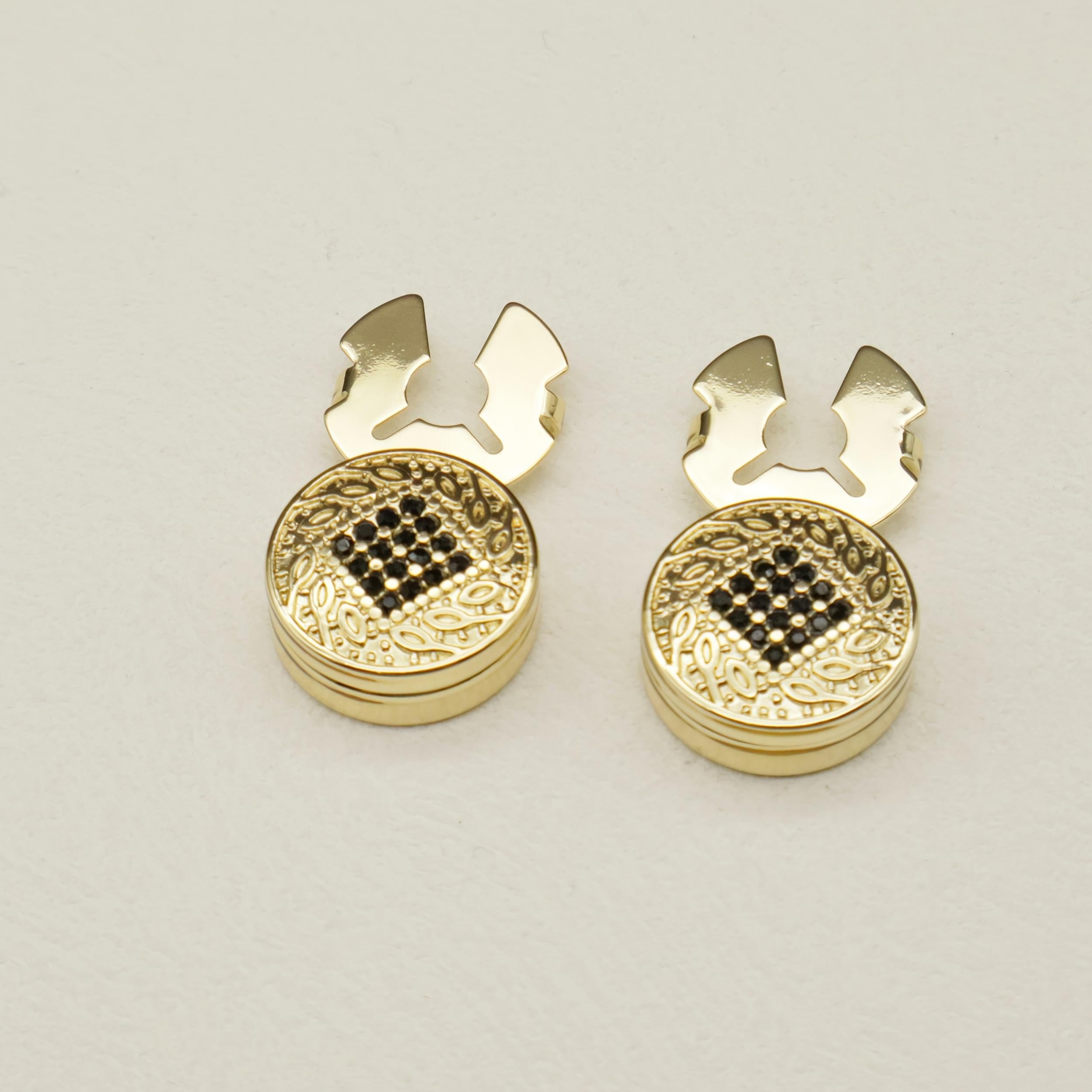 2pcs Rhinestone Button Covers Minimalist Pattern Fashion Accessories