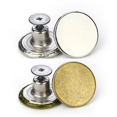 10pcs Glossy Seam Button Pins For Jeans Silver Copper