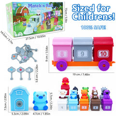 Treasure Game Matching Train with 10 Animal Puppets