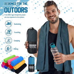3pcs Velvet Quick Drying Towels Microfiber Fitness Sports Beach Tow