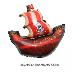 4pcs Pirate Ship Helium Balloons for Kids Birthday Party Decoration