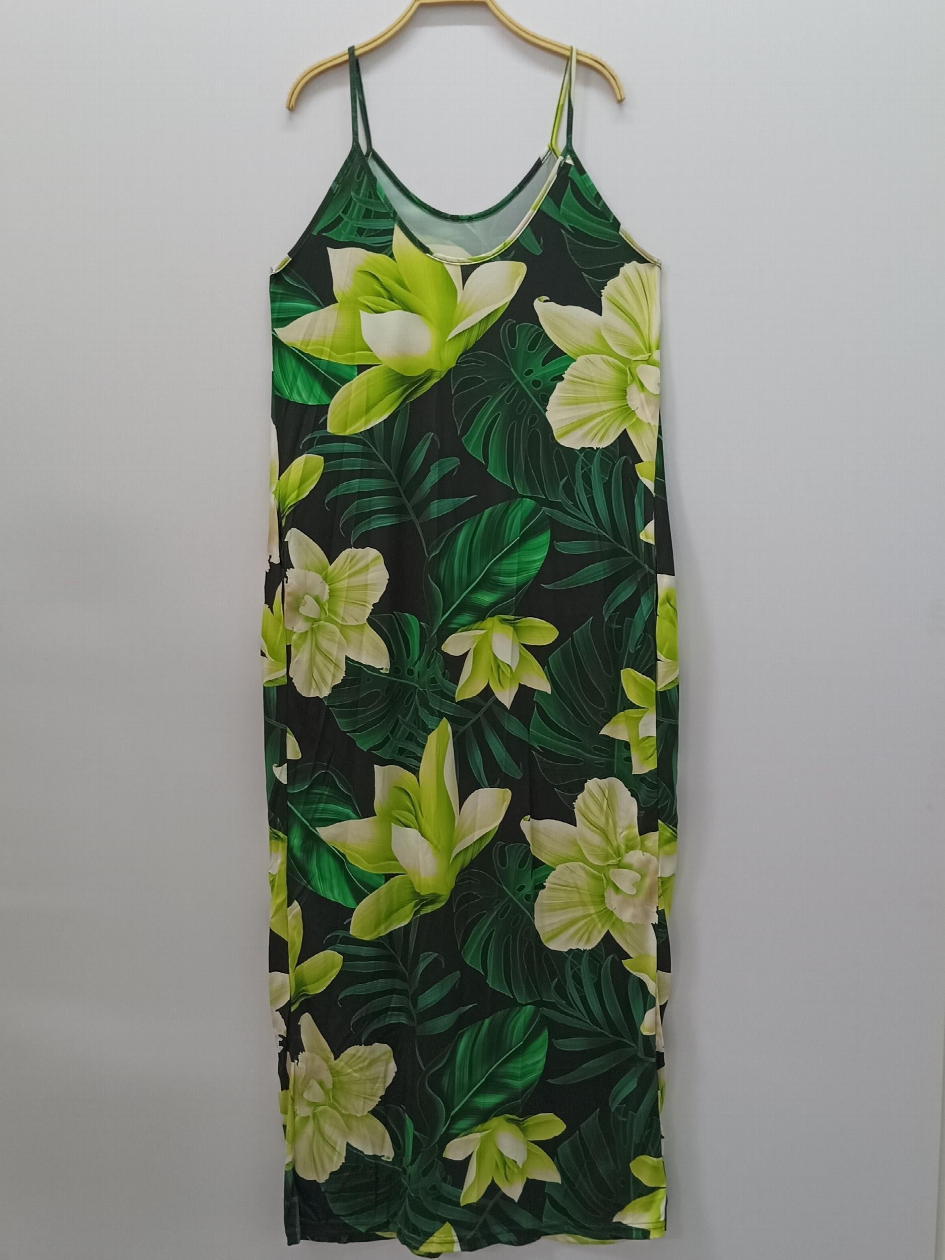 Boho Dress Floral Print V Neck Maxi Dress