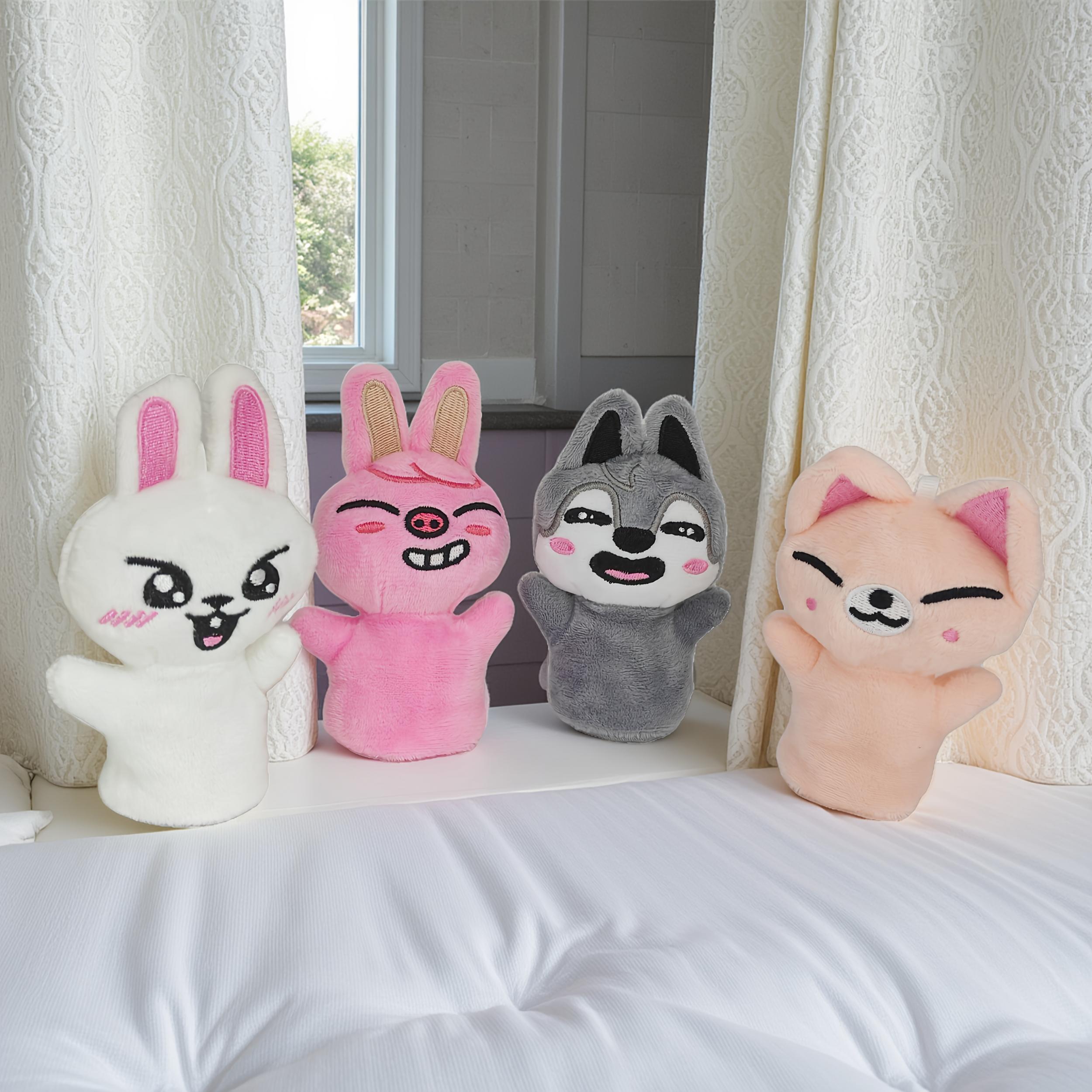 Mini Plush Dolls Interactive Puppet Toys with Soft Fluffy Characters