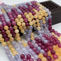 6mm Tricolor Crystal Aquamarine Citrine Pink Tourmaline Bar