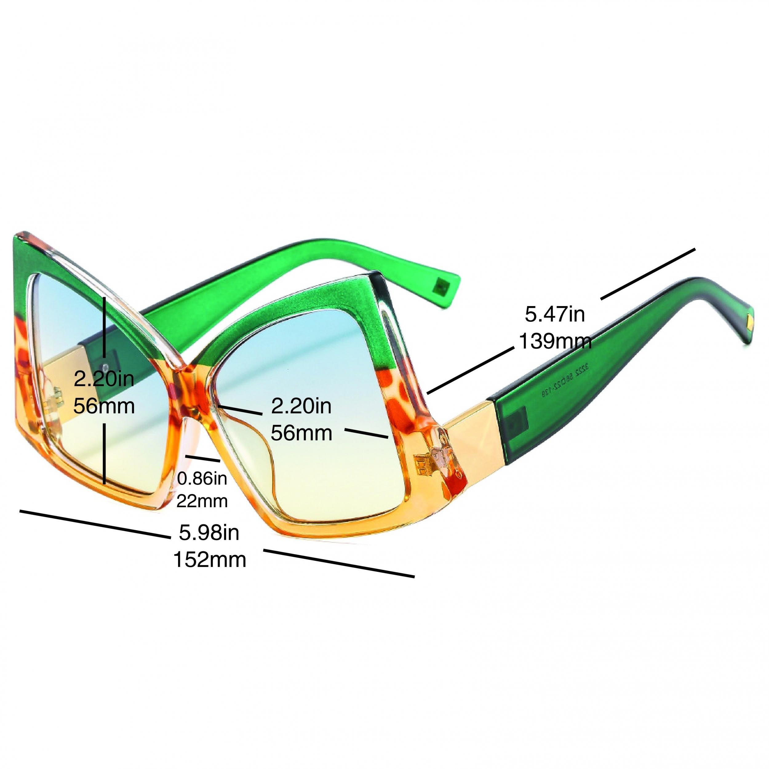 Y2K Large Bowknot Frame Sunglasses Gradient Lens UV400