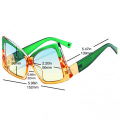 Y2K Large Bowknot Frame Sunglasses Gradient Lens UV400