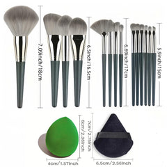 14Pcs Makeup Brushes Soft Fluffy Cosmetic Powder Eye Shadow Foundation