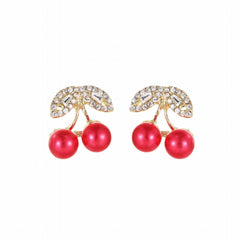 Cherry Earrings High end Light Stud Earrings