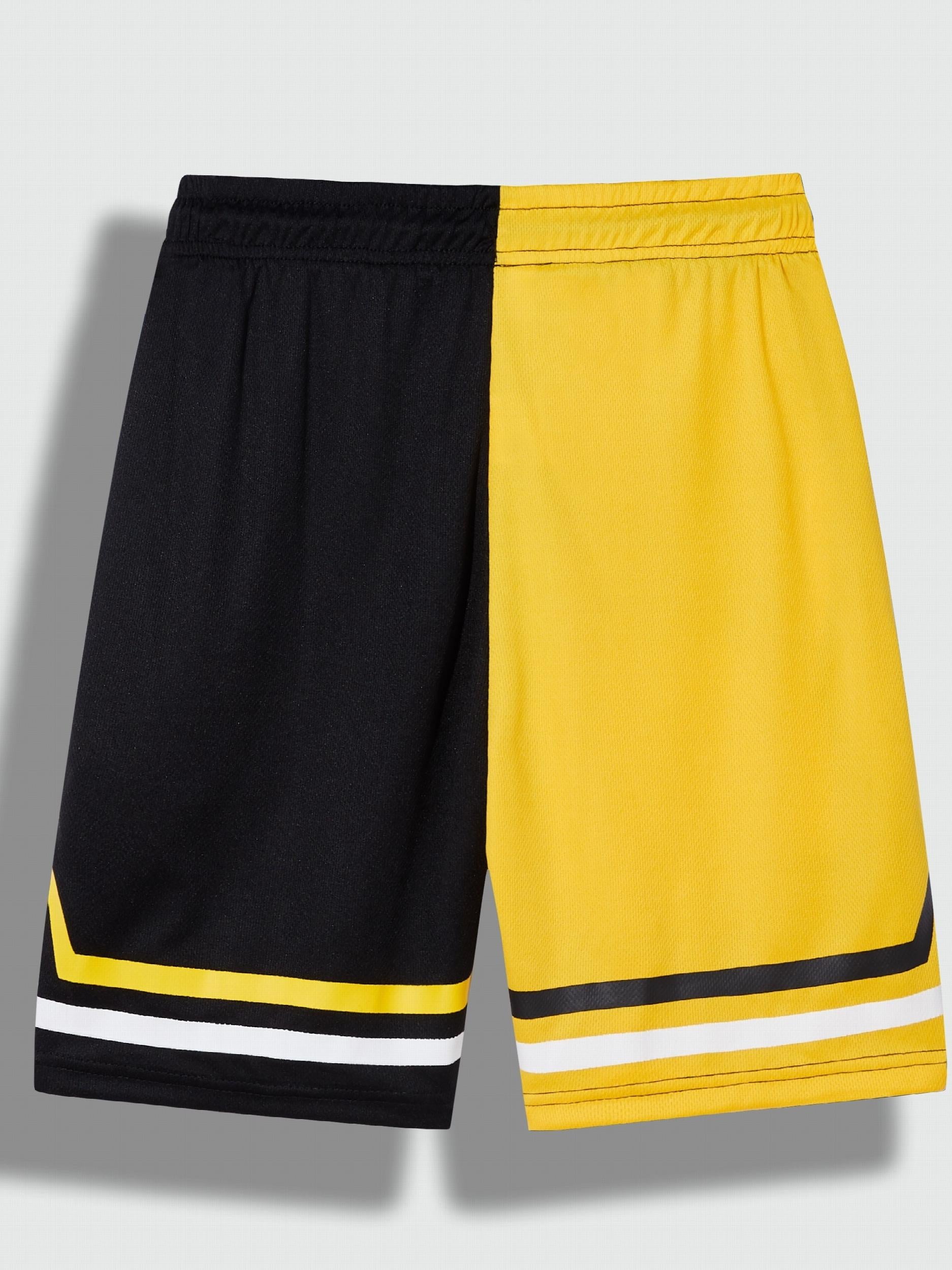 Boys Block Letter Print Gym Workout Shorts Quick Dry Lightweight