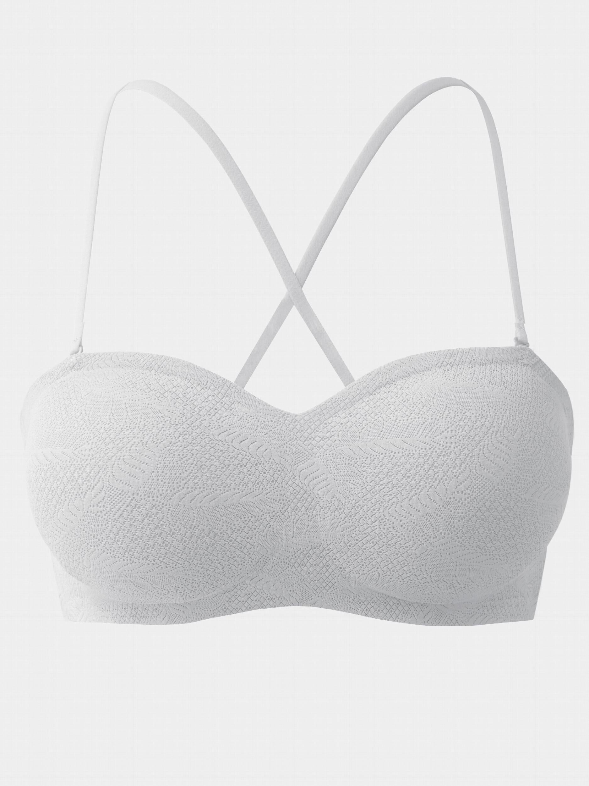 Soft Stretch Bandeau Bra Strapless Comfy Women's Lingerie