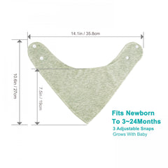 10pcs Baby Bandana Drool Bibs for Boys and Girls