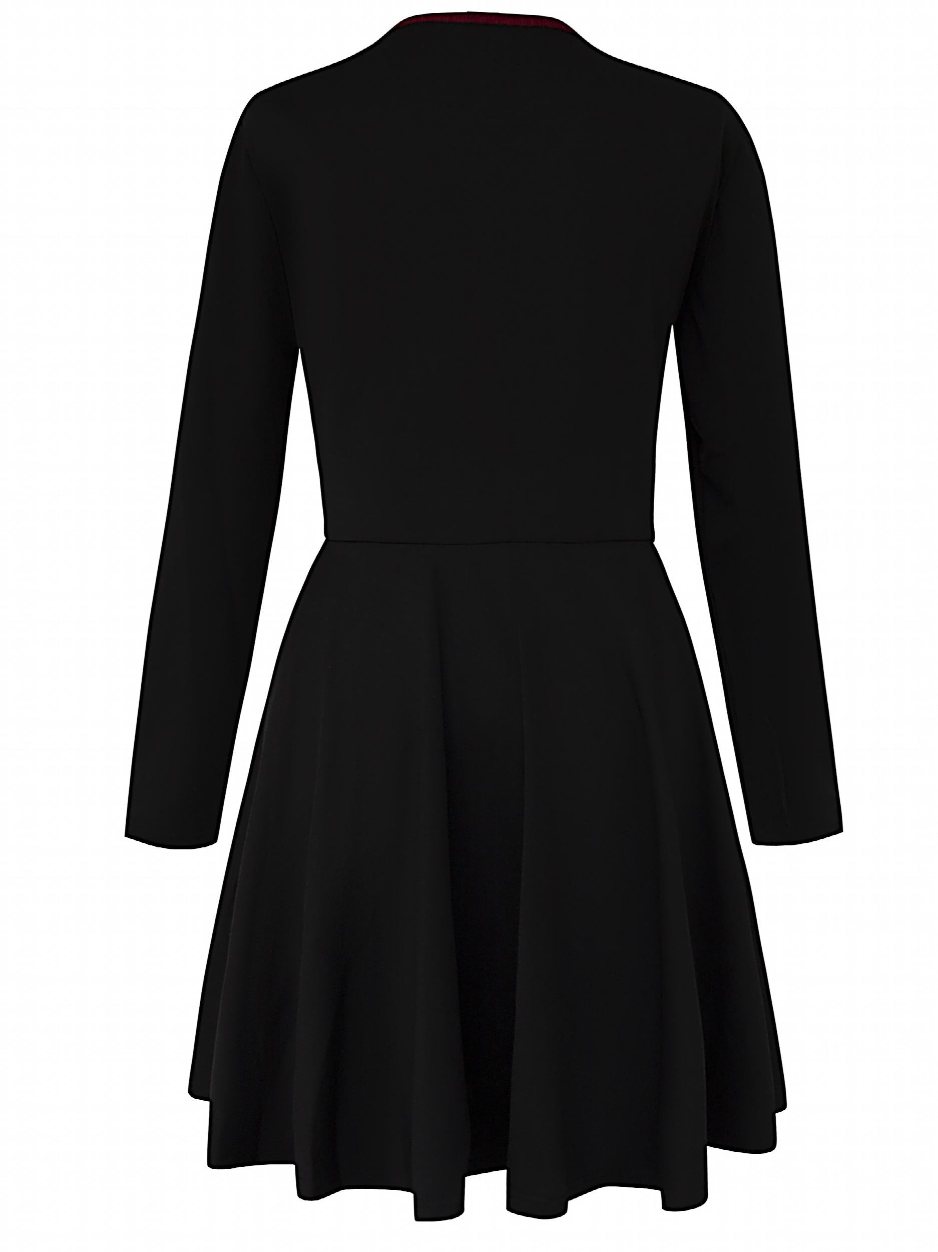  Colorblock Ribbed V Neck Zip Up Dress