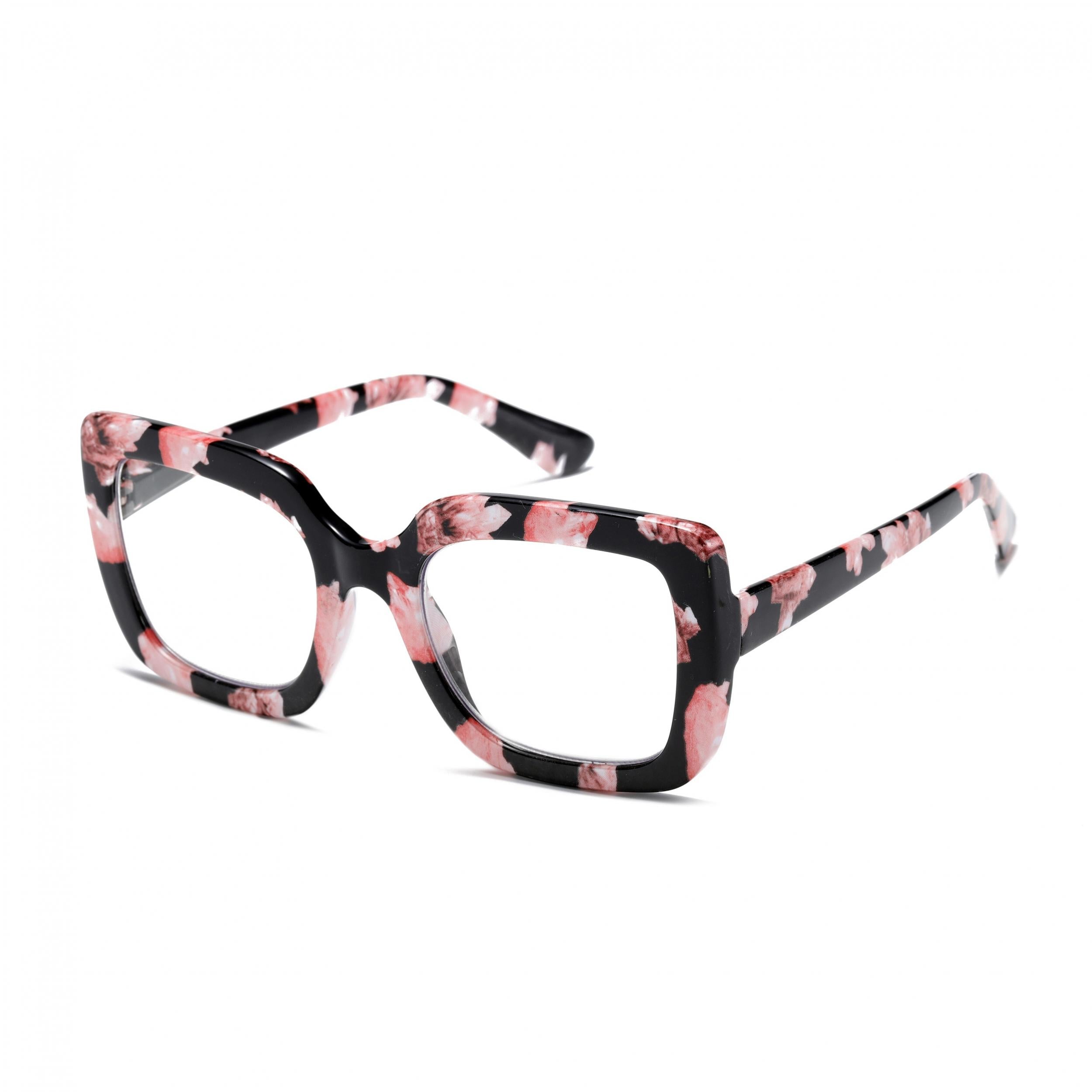 Retro Square Women's Reading Glasses Blackout Spring Hinge