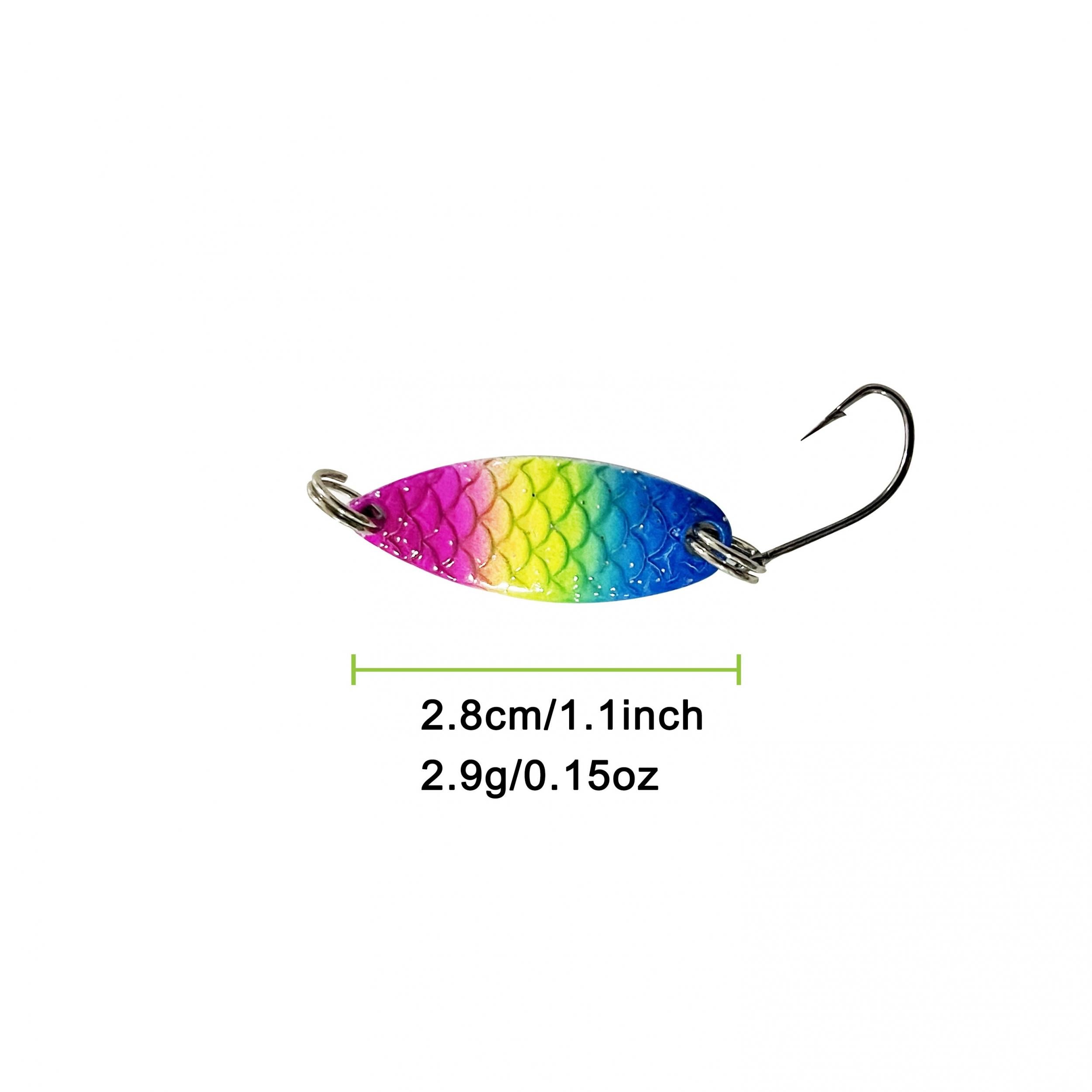 12pcs Colorful Sequin Spoon Shaped Fishing Bait Lure 2.2-2.9g Tackles