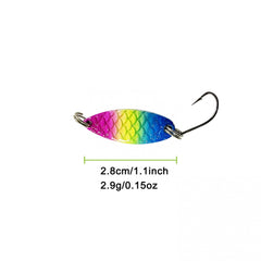 12pcs Colorful Sequin Spoon Shaped Fishing Bait Lure 2.2-2.9g Tackles