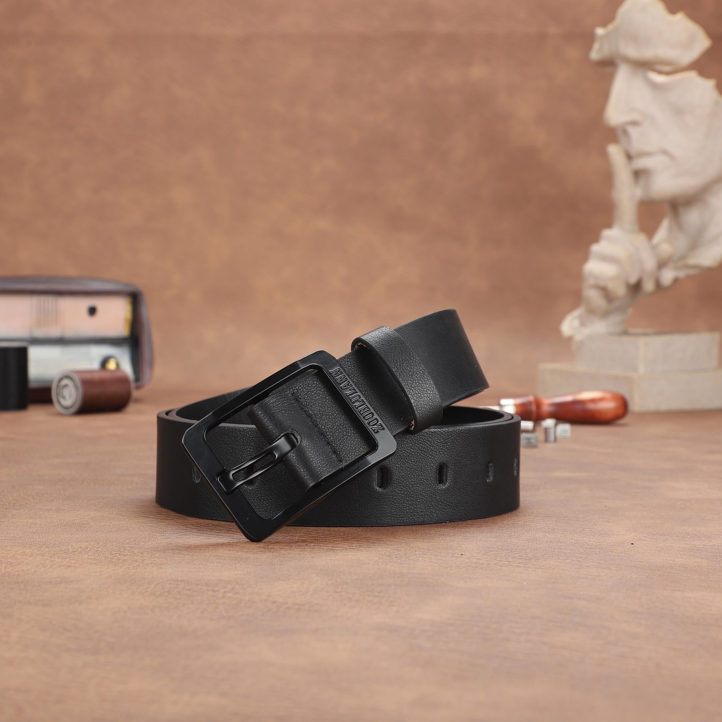 Men's Pin Buckle Belt PU Leather Casual Jeans Pants Strap