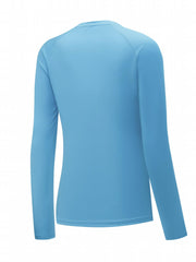 2pcs Solid Lounge Tops Long Sleeve Crew Neck Top Women's Loungewear