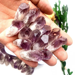 5pcs Natural Amethyst Raw Stone Crystal Rough Points Bulk Gemstone Reiki Healing