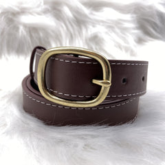 Women's Skinny Waist Buckle Belt for Business Commute