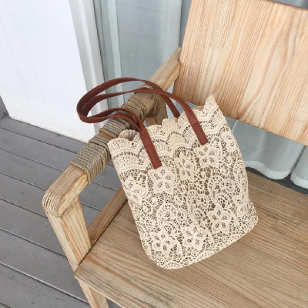 Bohe Summer Big Lace Handbag Beach Wedding Bridal Party Bag Women's Shoulder Bag