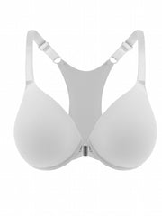  Women's Front Closure Padded Plunge Bra