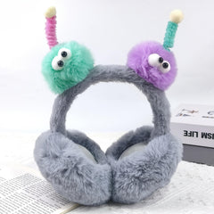 Winter Ear Warmers Pastel Pink Teal Beige Foldable Ear Muffs for Cold Weather