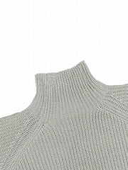  Casual Sweater Dress Solid Long Sleeve High Neck Loose Fit