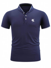 Men's Chovgan Print Golf Shirt Short Sleeve Business Casual Moisture Wicking