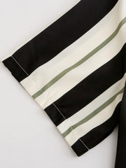 Stripe Print Men's Casual Short Sleeve Shirt - Summer Resort Tops