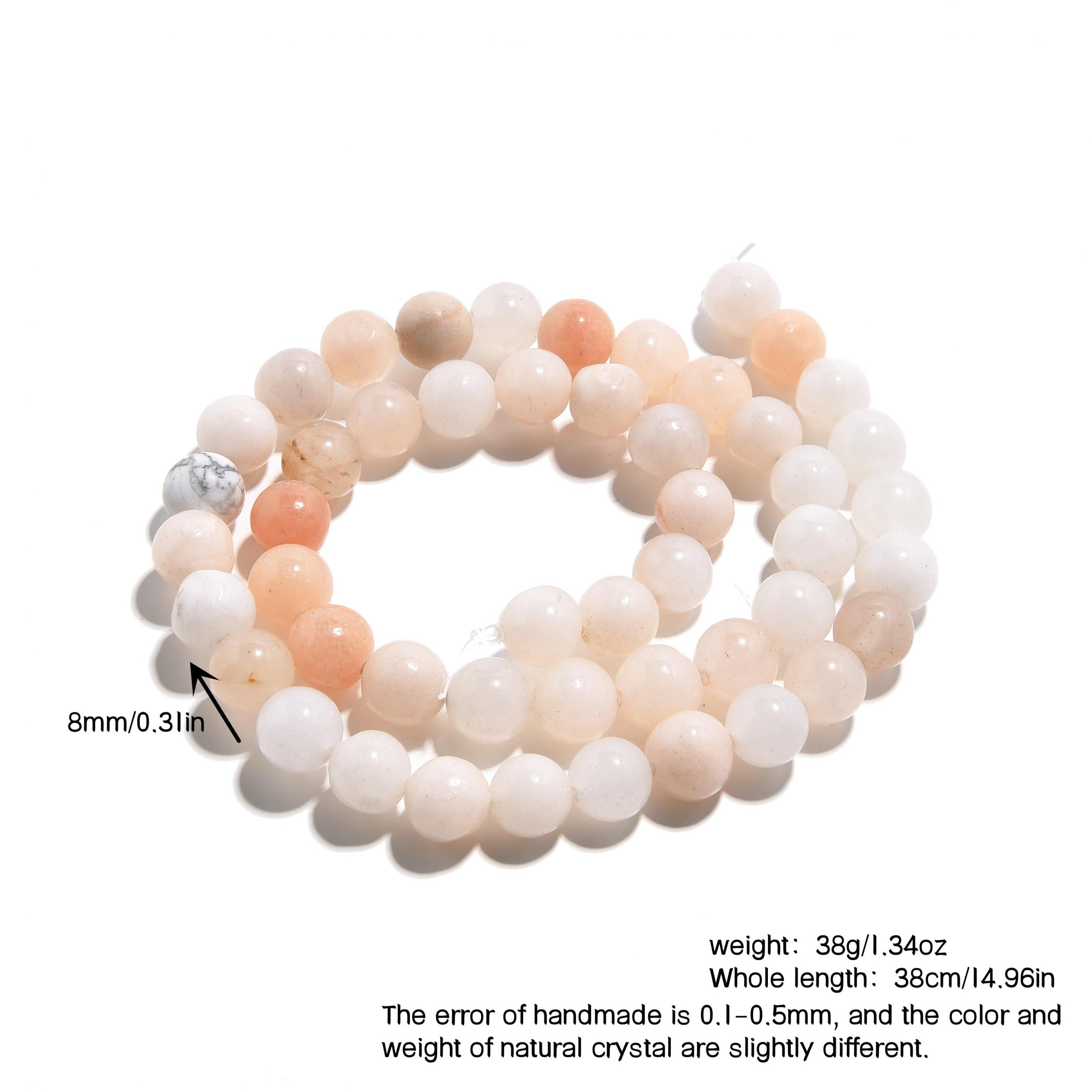 8mm Natural Crystal Long Chain Loose Beads Semi-finished Jewelry