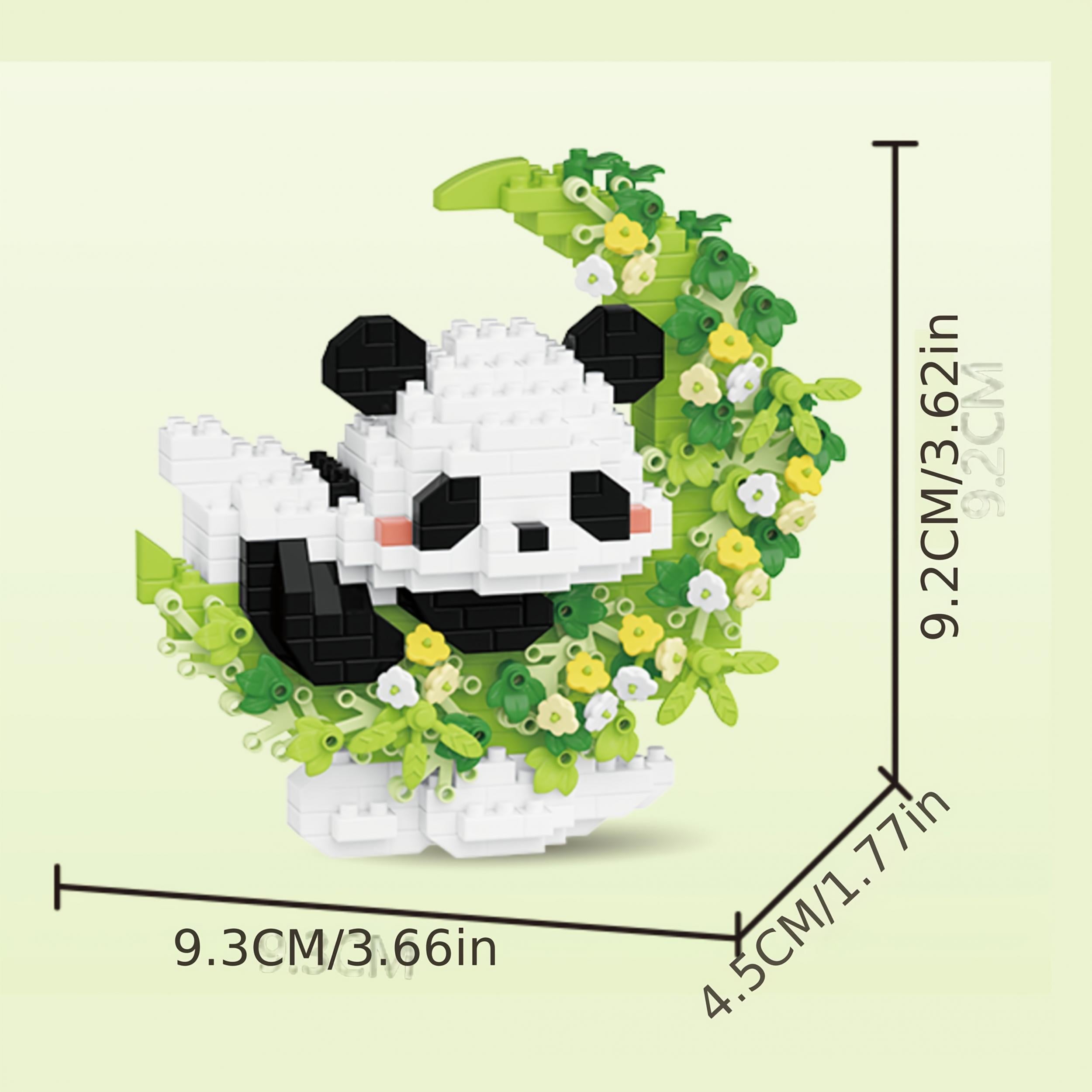 Flower Companion Panda Micro Blocks Toy Model Assembly