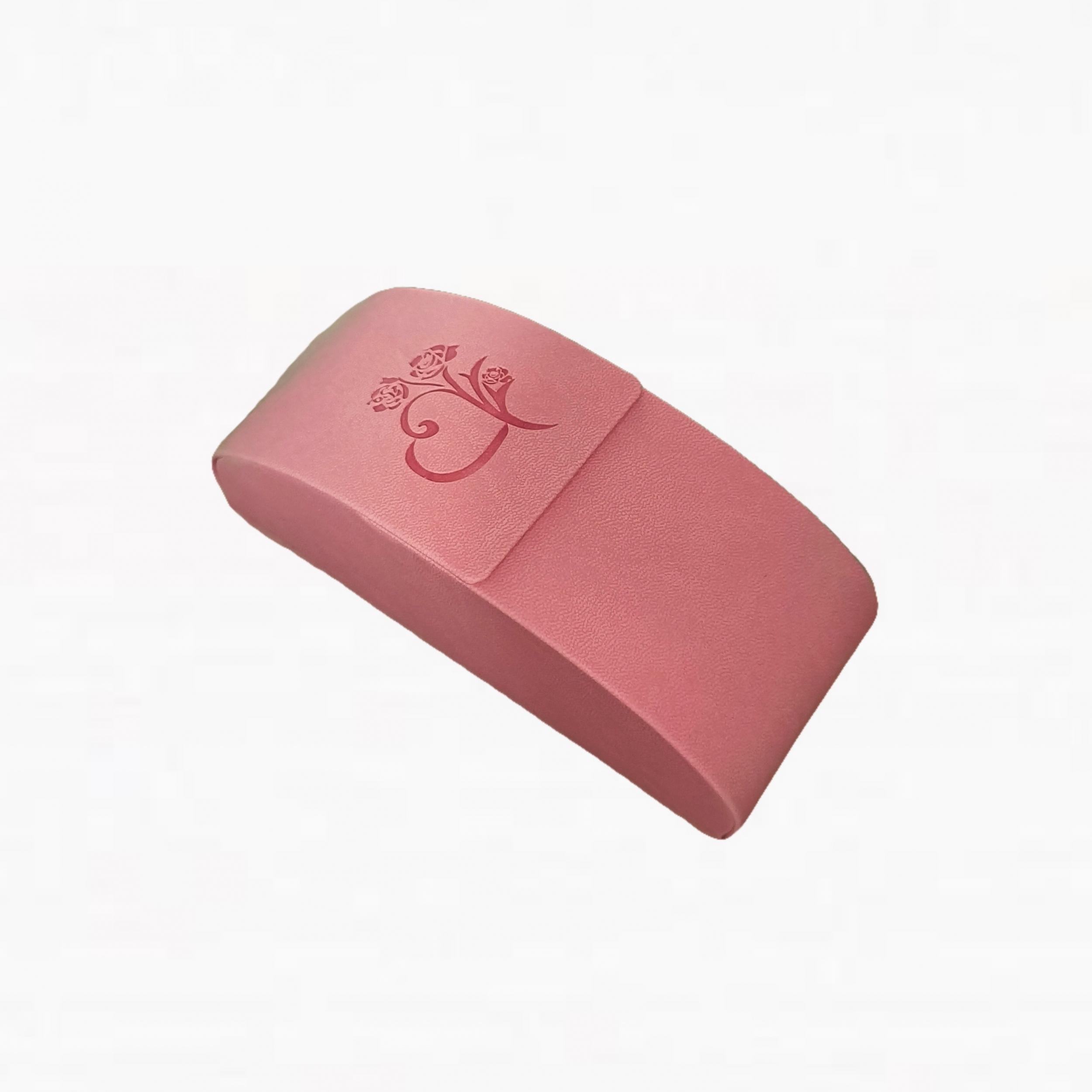 Pressure Resistant Leather Eyewear Case with Flip Mirror