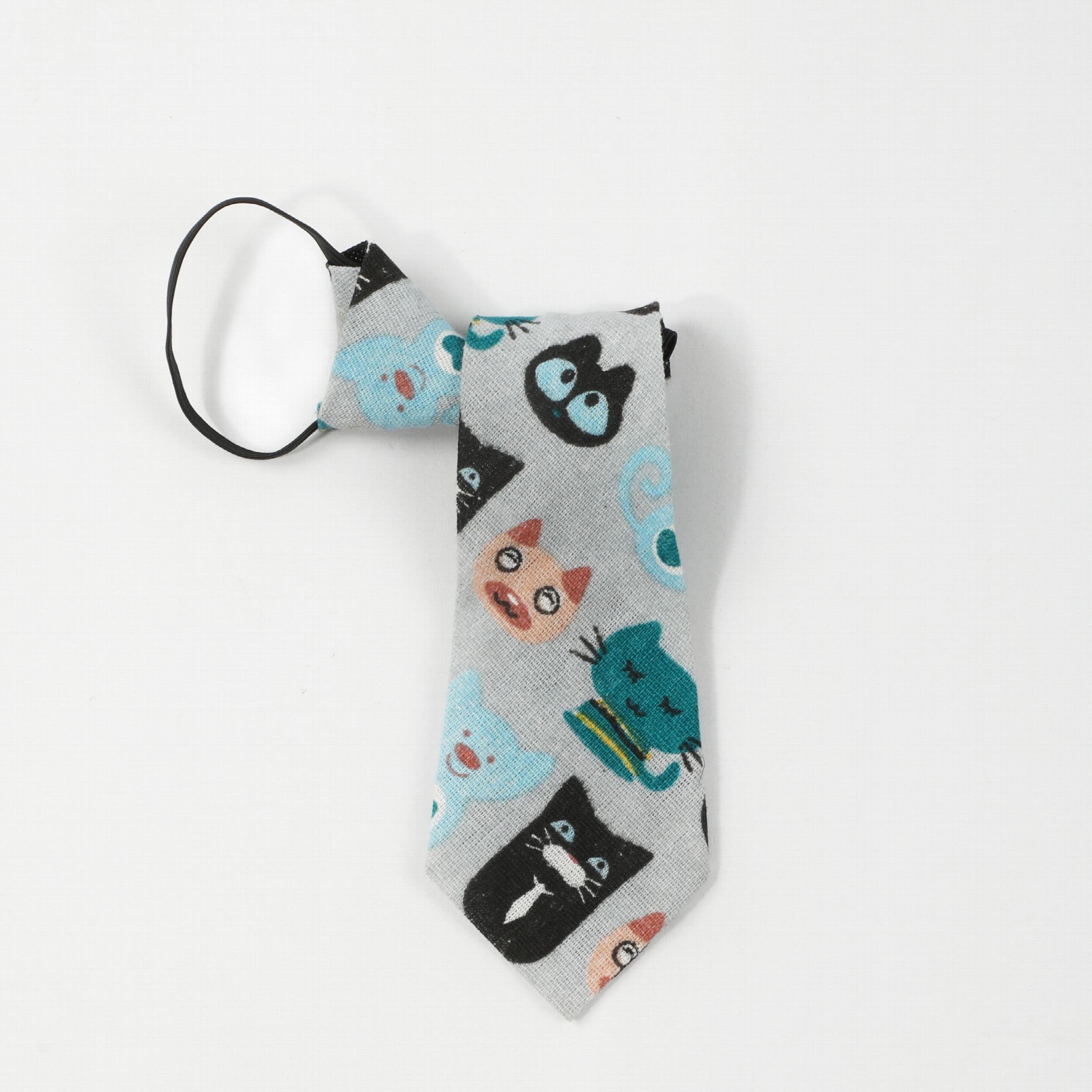 Kids College Style Cartoon Animals Tie - Boys & Girls Students