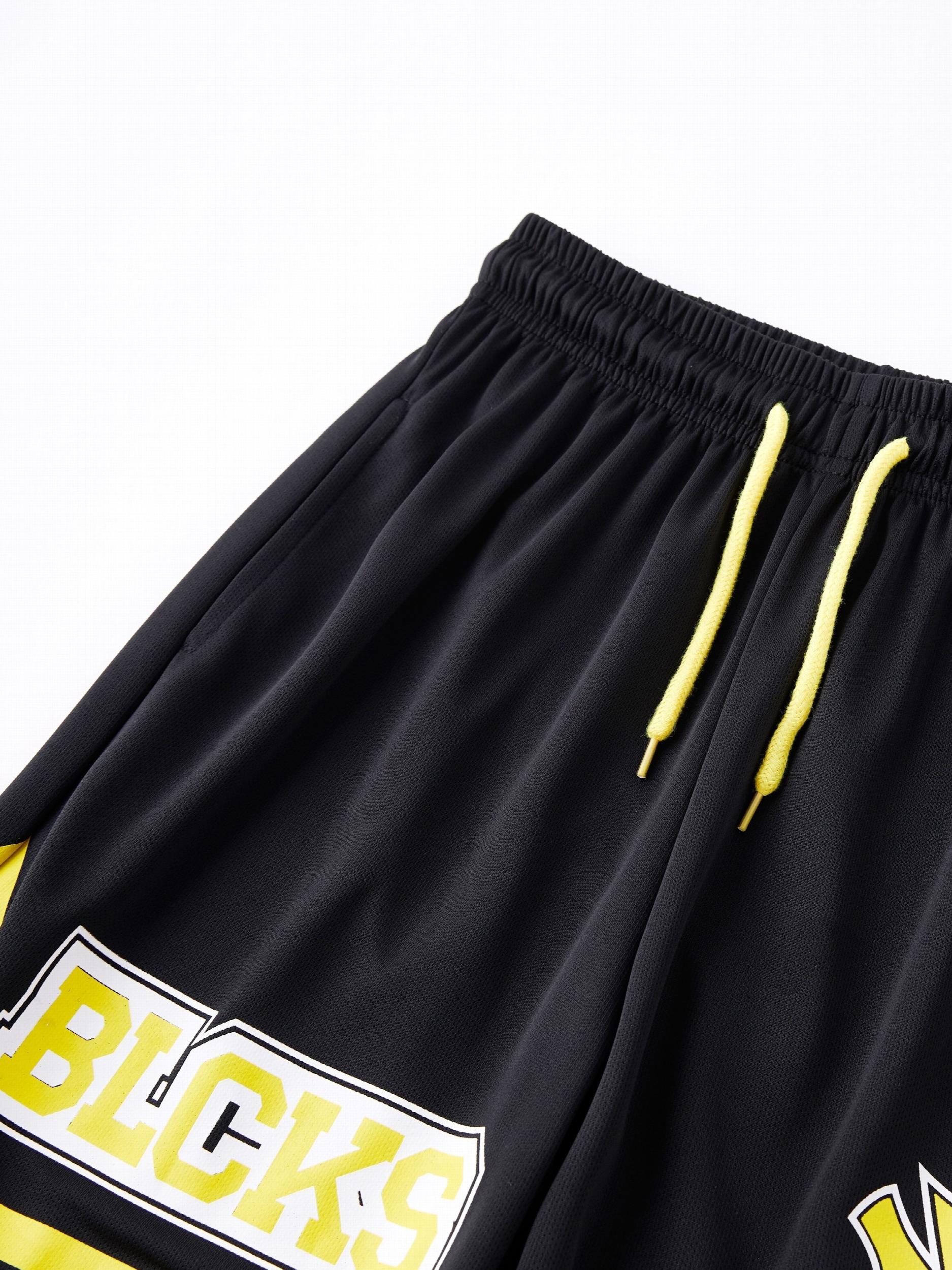 Boys Teen Casual Letter Graphic Print Drawstring Shorts
