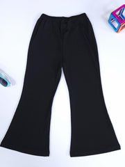 Girls Bunny Tag Flared Pants for Spring Summer Autumn