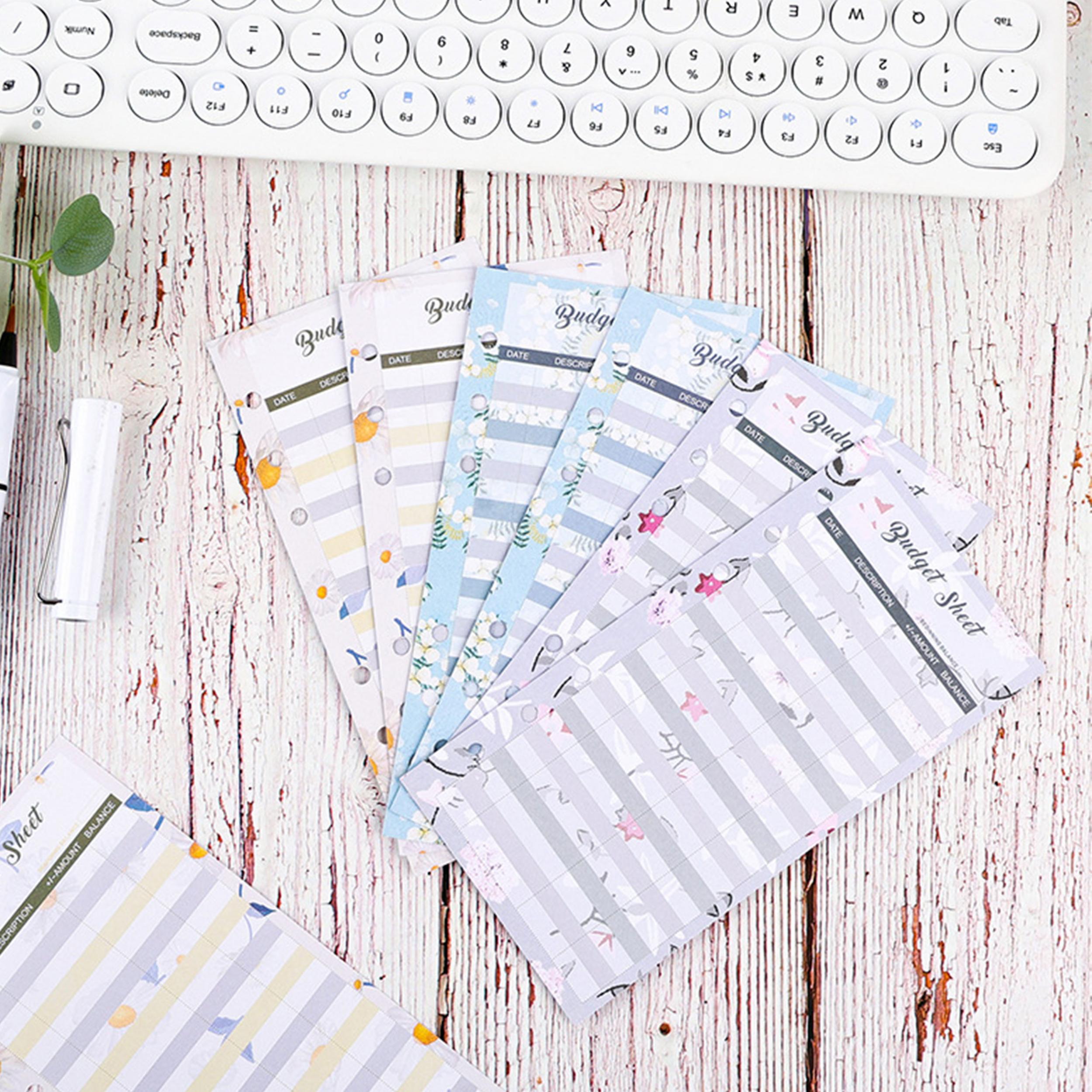 12pcs Colorful Budget Card Money Organizer for A6 Budget