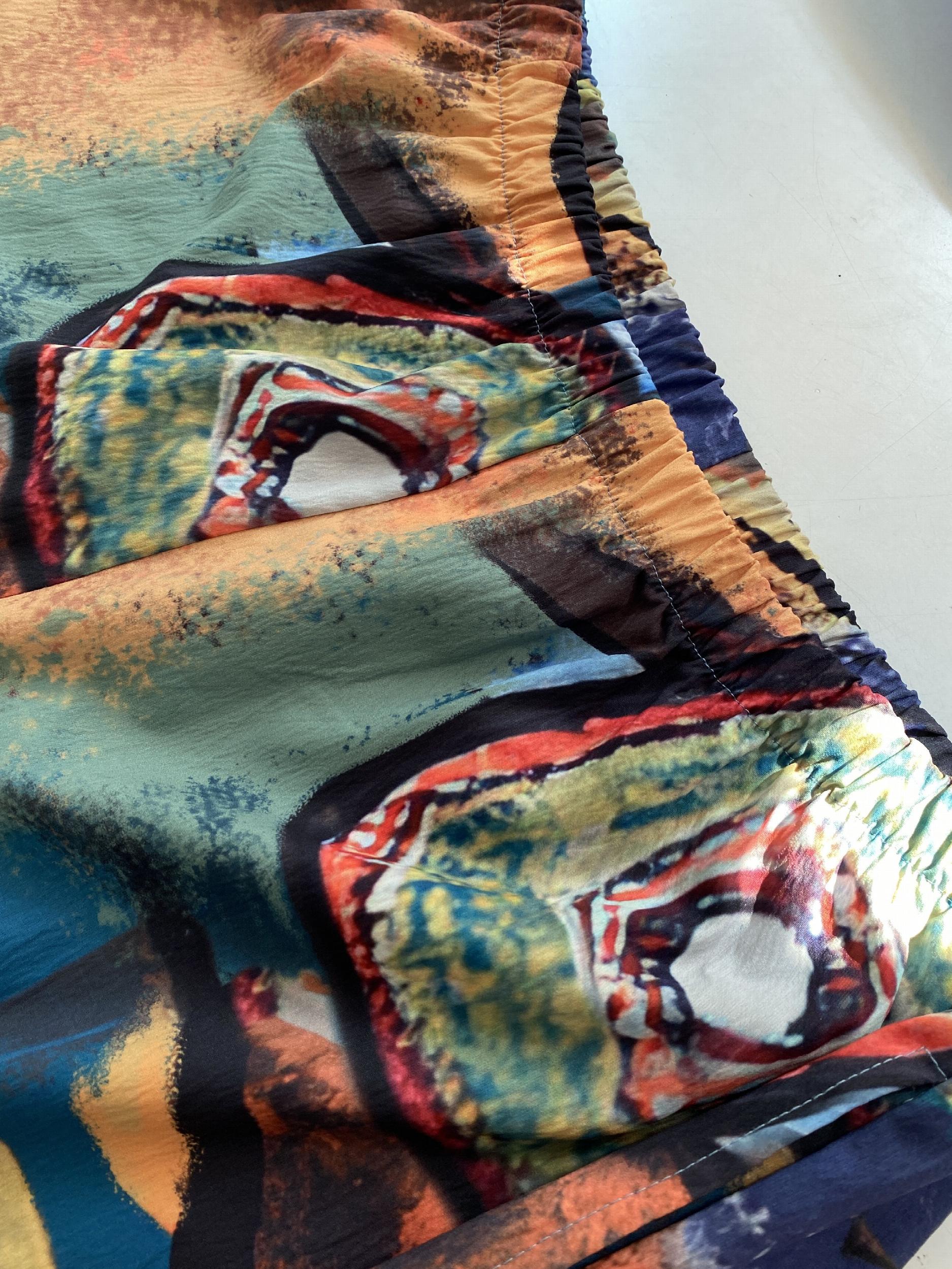  Geometric Print Wide Leg Pants
