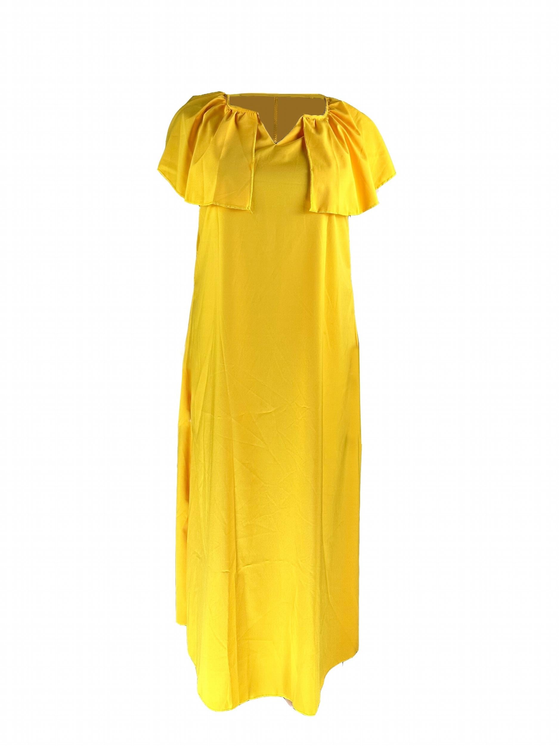  Women's Ruffle Trim Maxi Dress
