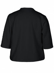  Solid Cable Half Sleeve Open Front Cardigan