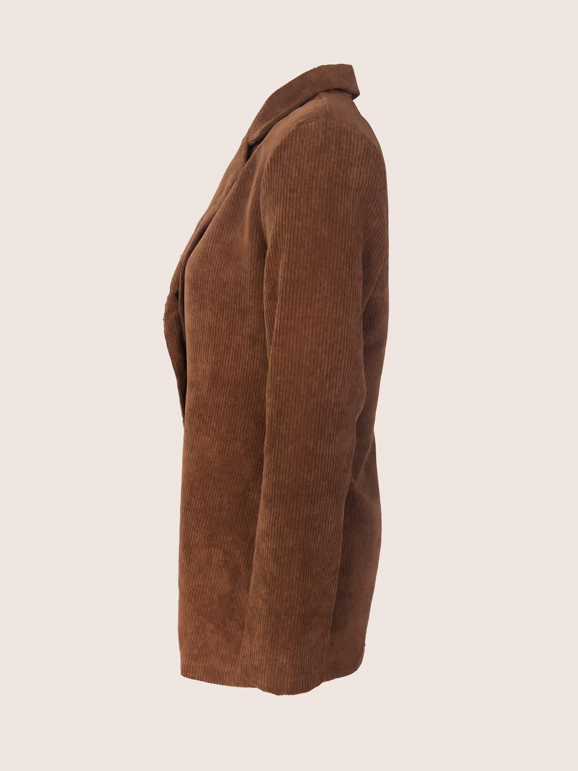  Corduroy Long Sleeve Blazer