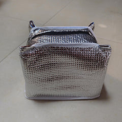 Portable Striped Insulated Bag for Office School Picnic