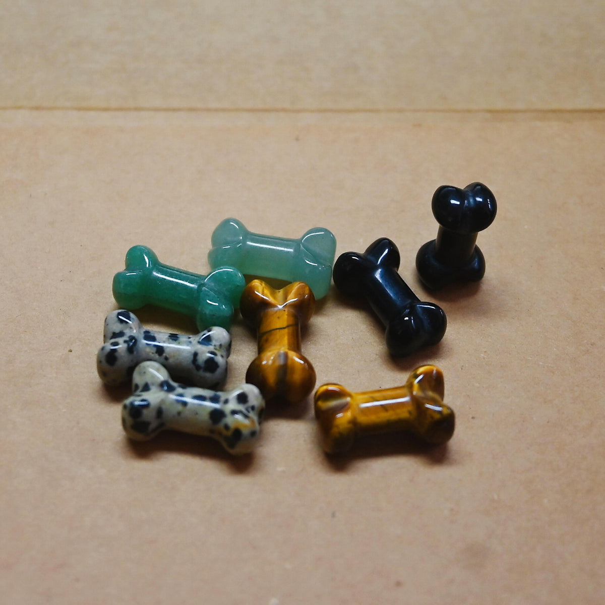 5pcs Natural Crystal Agate 25mm Bone Ornaments DIY Jewelry Materials