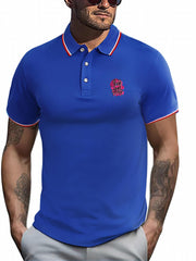 Men's Rabbit Skull Shirt Active Stretch Lapel Button Up Short Sleeve