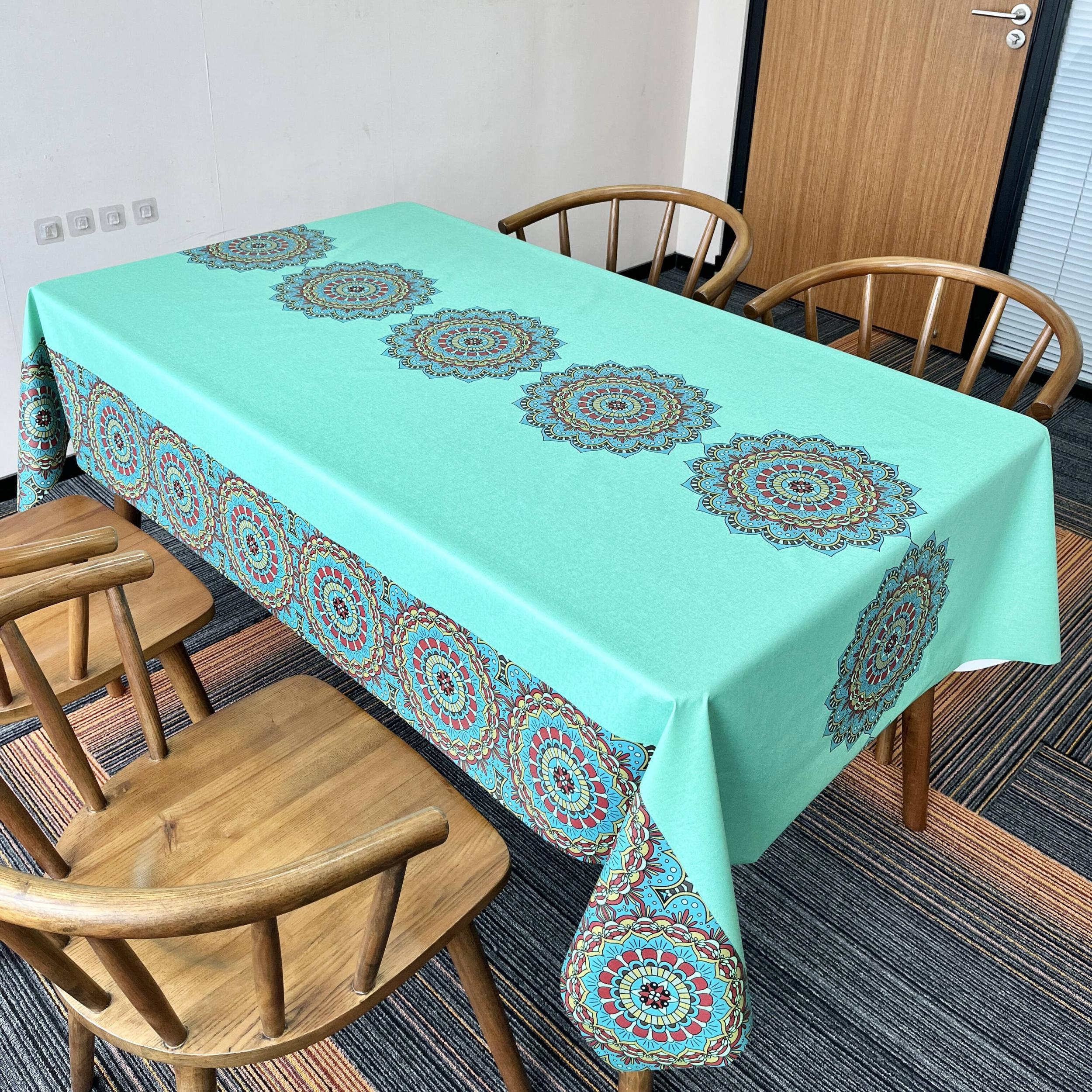 Waterproof Nordic Style Tablecloth PVC Rectangular Dining Table Cover